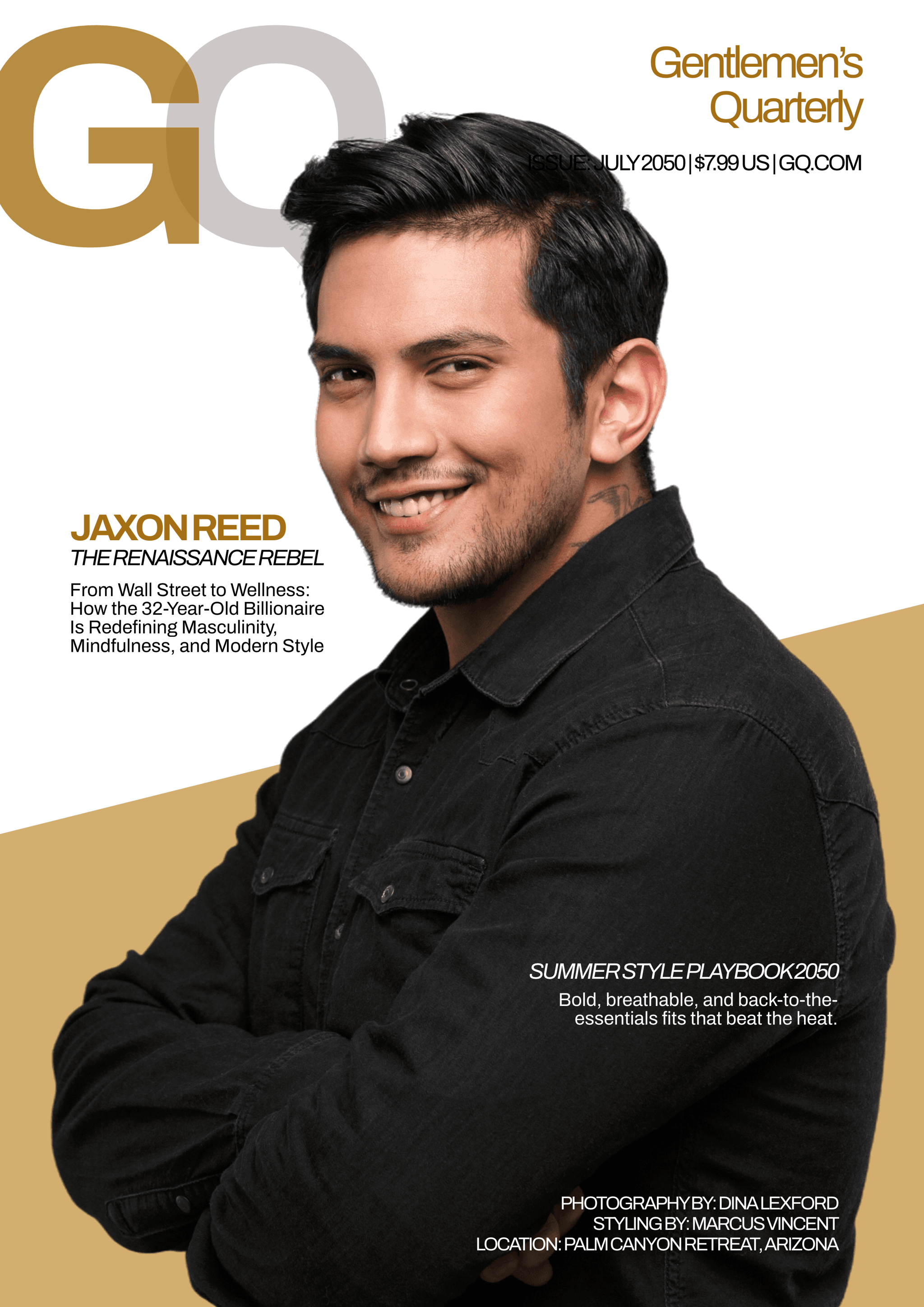 GQ Fashion Brother magazine cover template